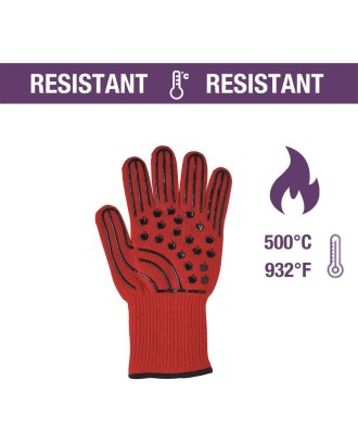 Manusa pentru gratar, aramid si silicon, rosie - MASTRAD